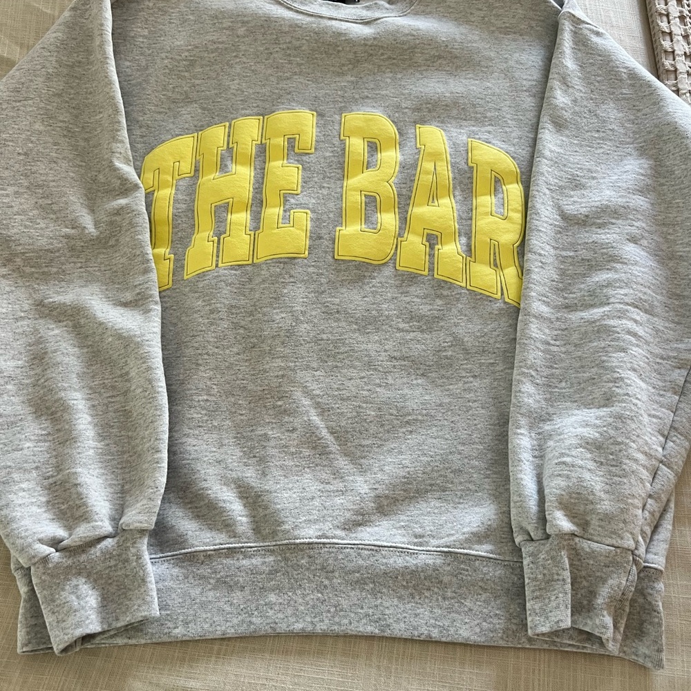 The Bar Gray and Yellow Crewneck Sweater